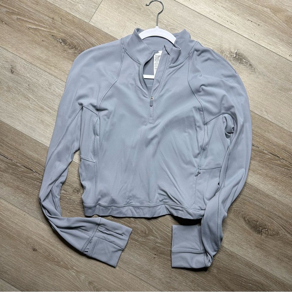 lululemon athletica It's Rulu Run Cropped Half-Zip Rhino Grey